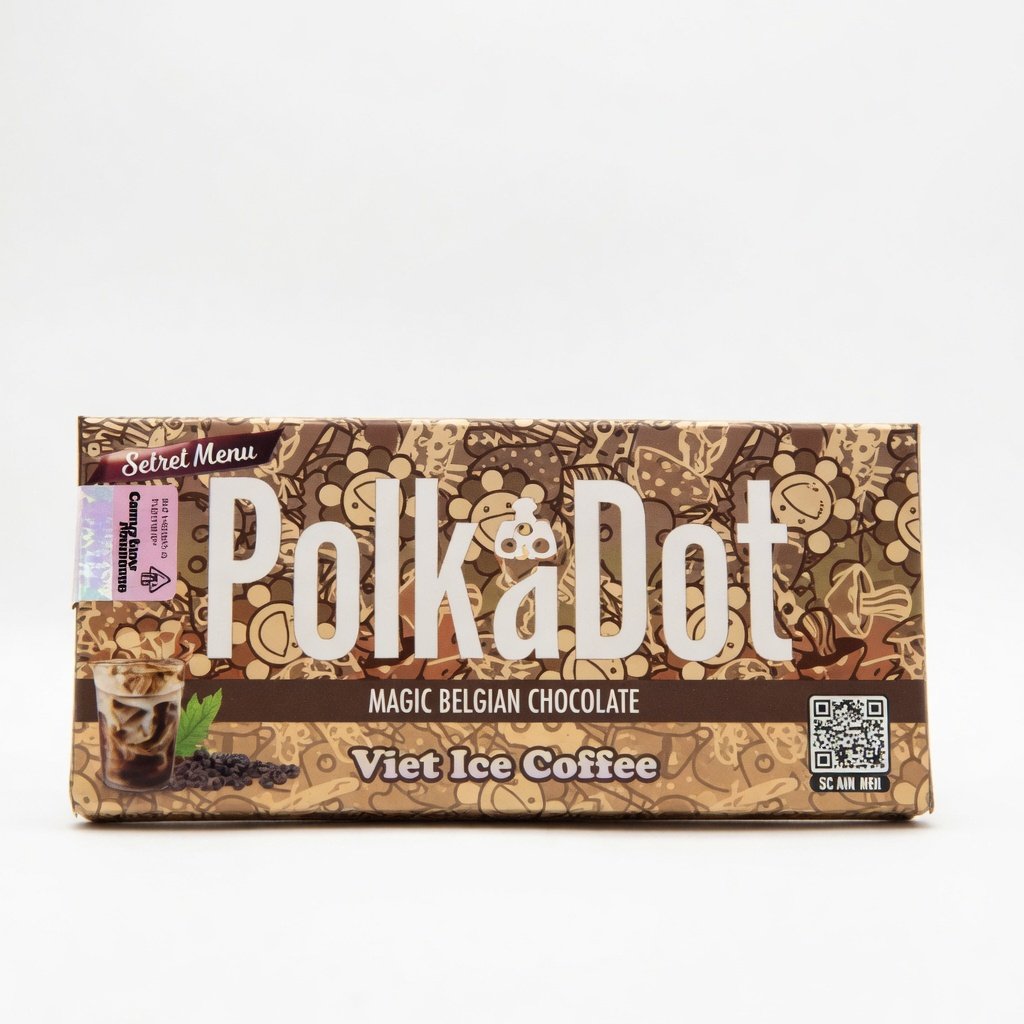 Polkadot Chocolate Bar Viet Ice Coffee Flavor