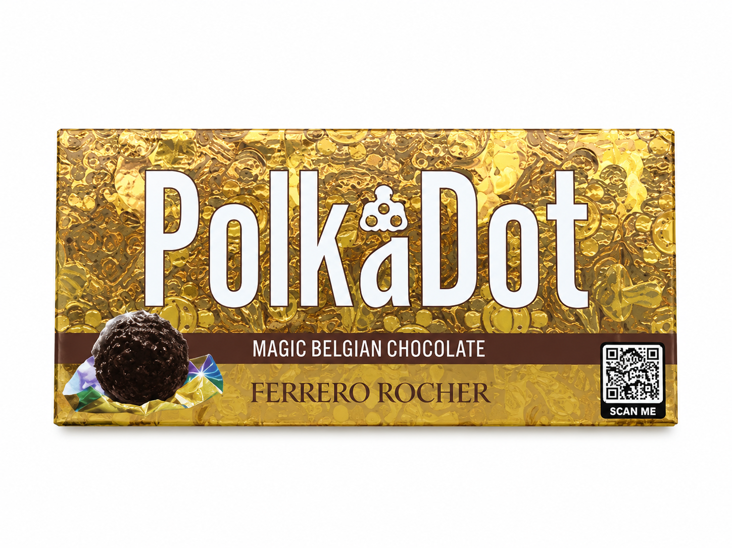 Polkadot Chocolate Bar Ferrero Rocher Magic Mushroom Belgian Flavor