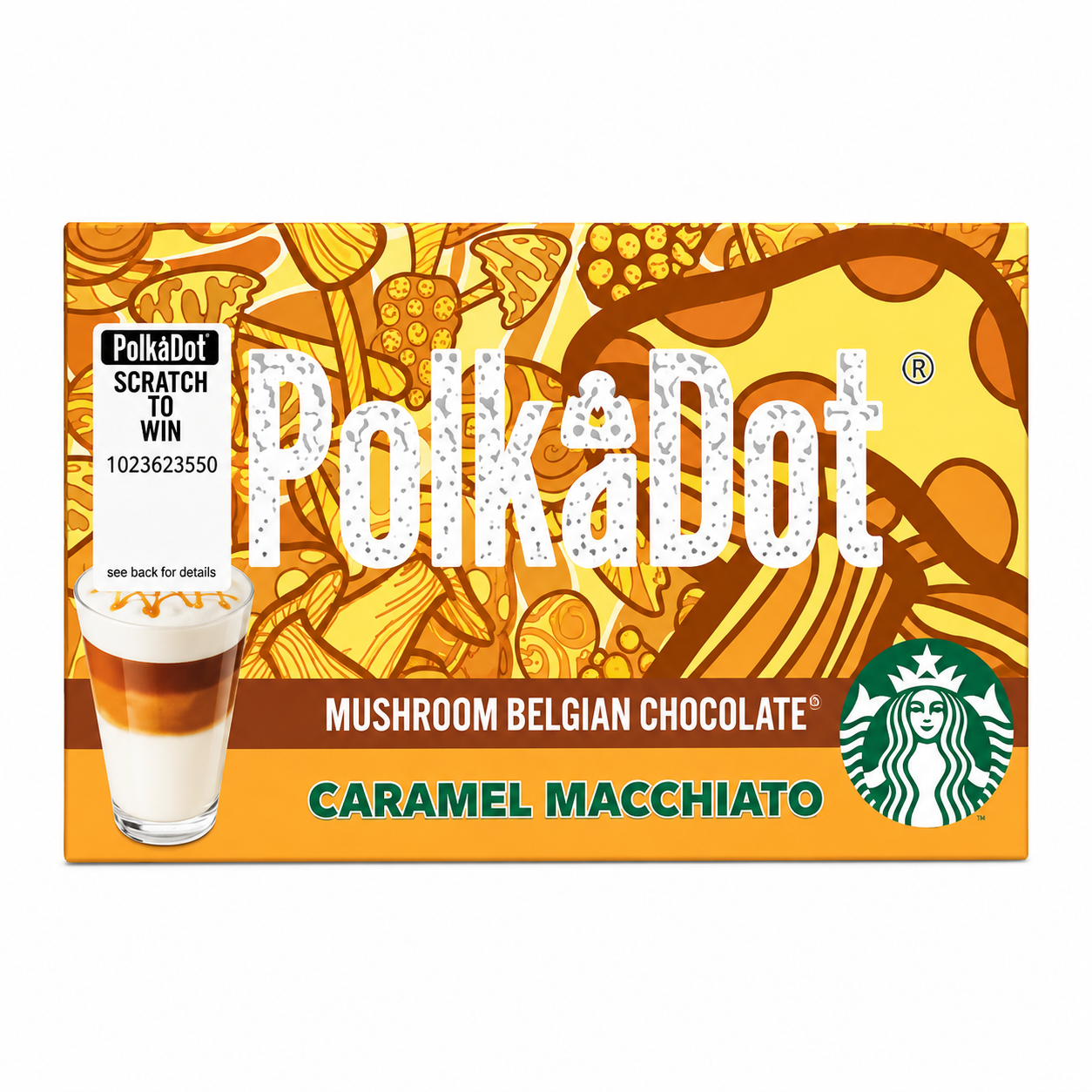 Polkadot Chocolate Bar Caramel Macchiato Chocolate Flavor