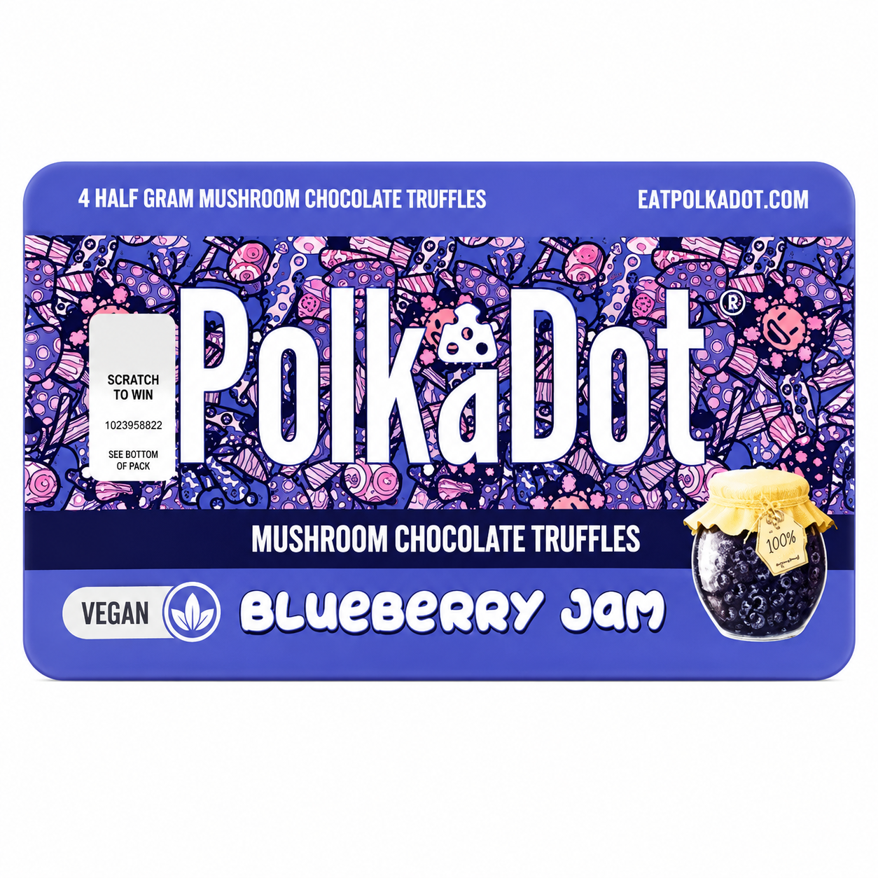 Polkadot Blueberry Jam Truffles