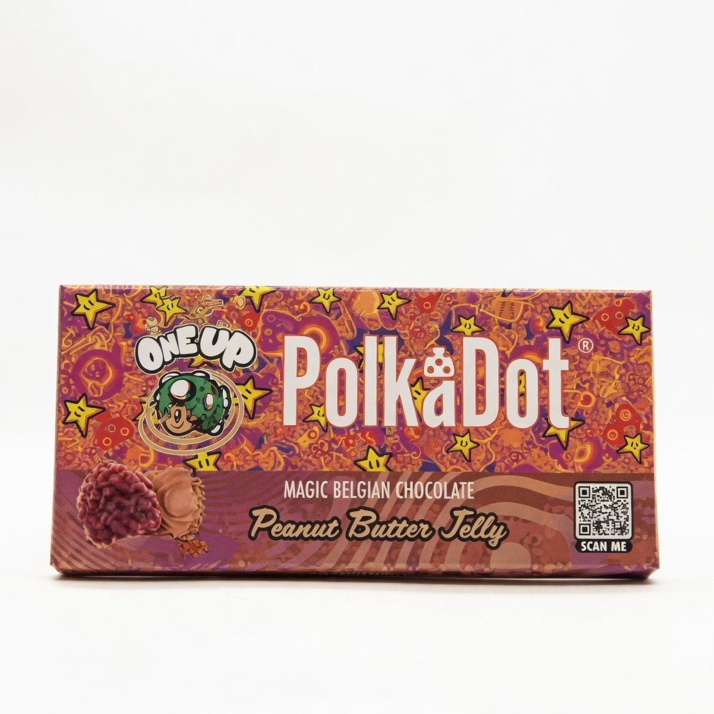 Polkadot Chocolate Bar Peanut Butter Jelly Belgian Flavor