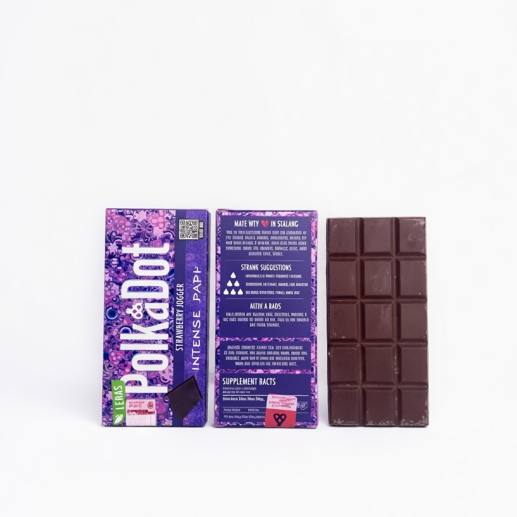 Polkadot Chocolate Bar Intense Dark Chocolate Bar Flavor